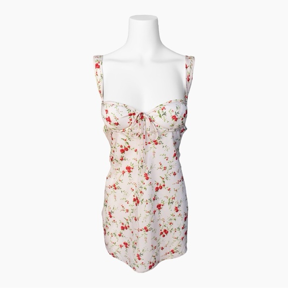 Rumored ✦ Floral Satin Mini Dress - Picture 1 of 11